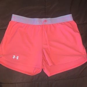 Pink Under Armour shorts